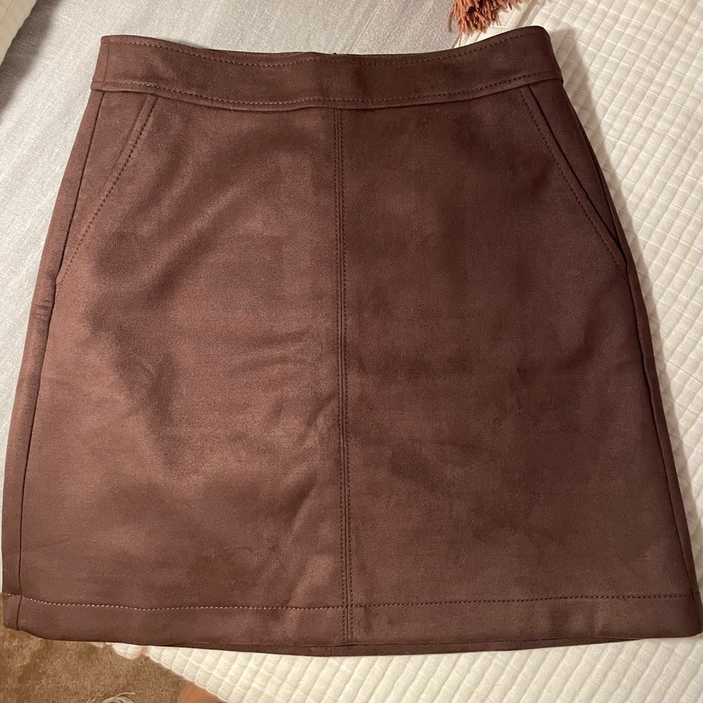 LOFT Faux Suede Skirt